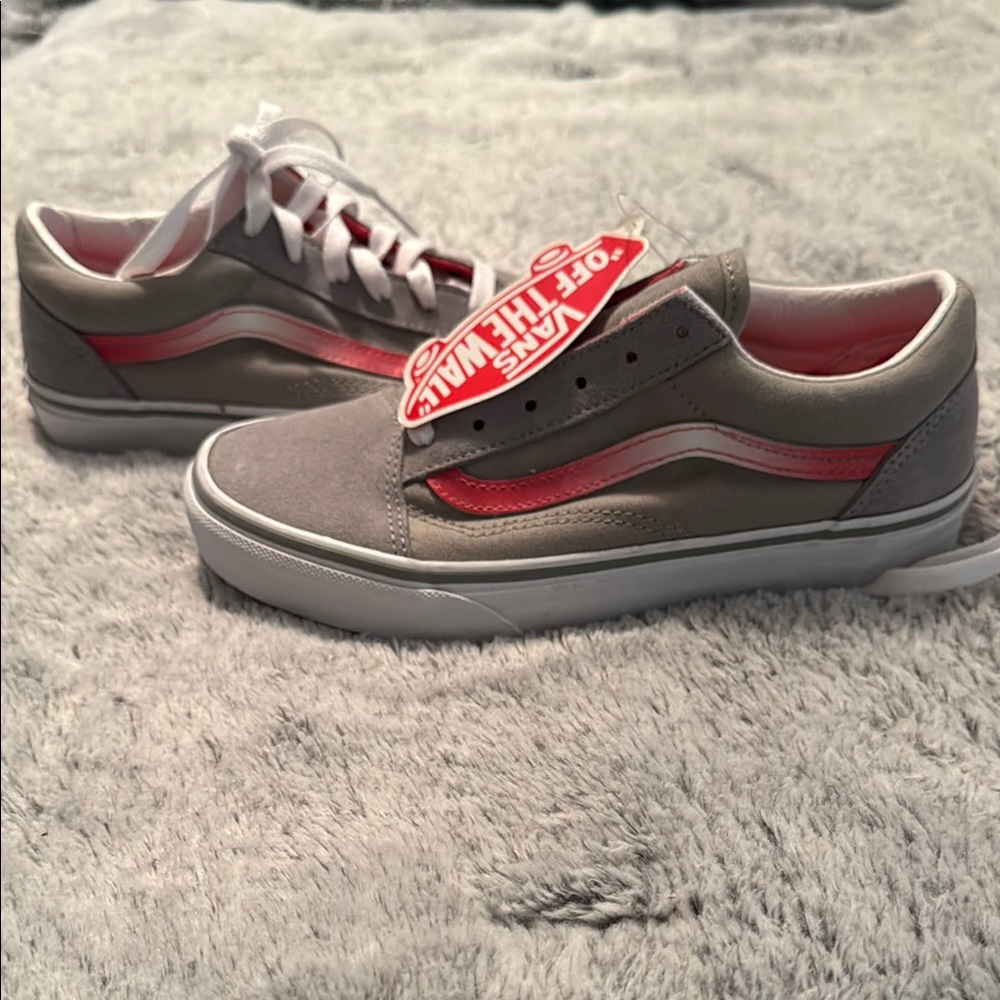 Vans Gray and Pink Youth Shoes